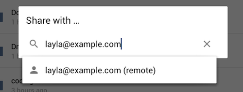 ownCloud Android App: Share file with dialog