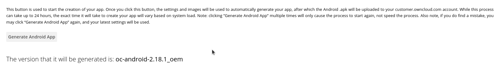 Android generate button