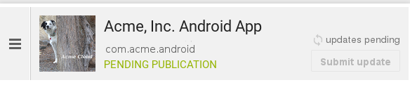 Android Publish Pending