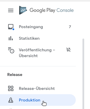 Google Play Console Production