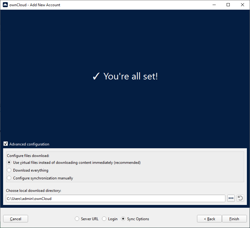 Advanced configuration
