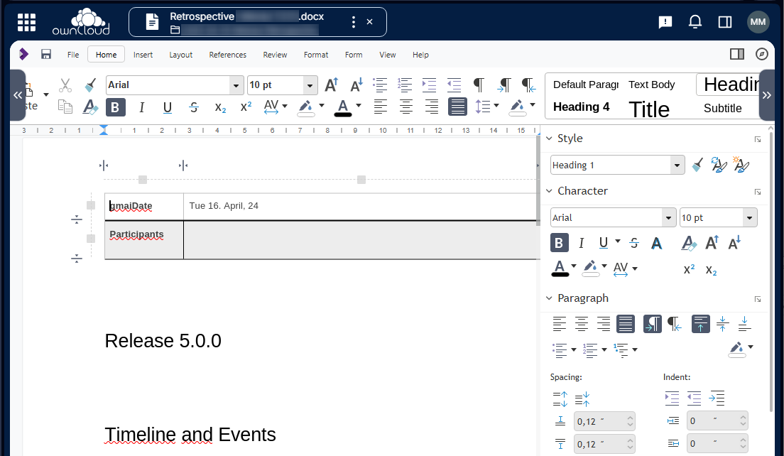 file in web app