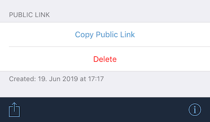 Delete a Public Link in ownCloud’s iOS app