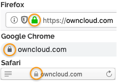 Lock icon in Firefox