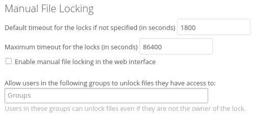 Enable file locking
