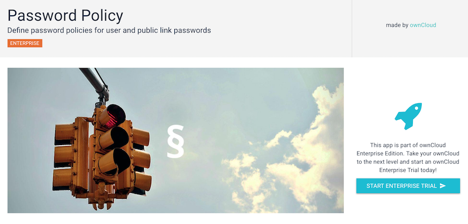 The Password Policy application