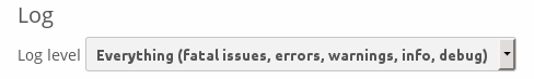 Setting loglevels