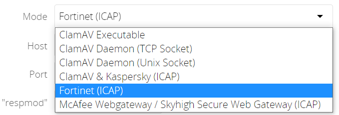 Antivirus Configuration Modes