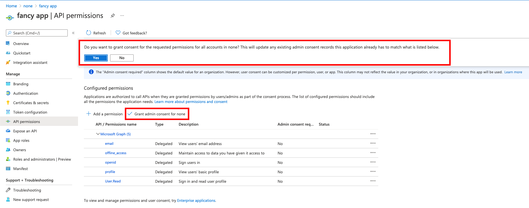 admin consent ms azure ad