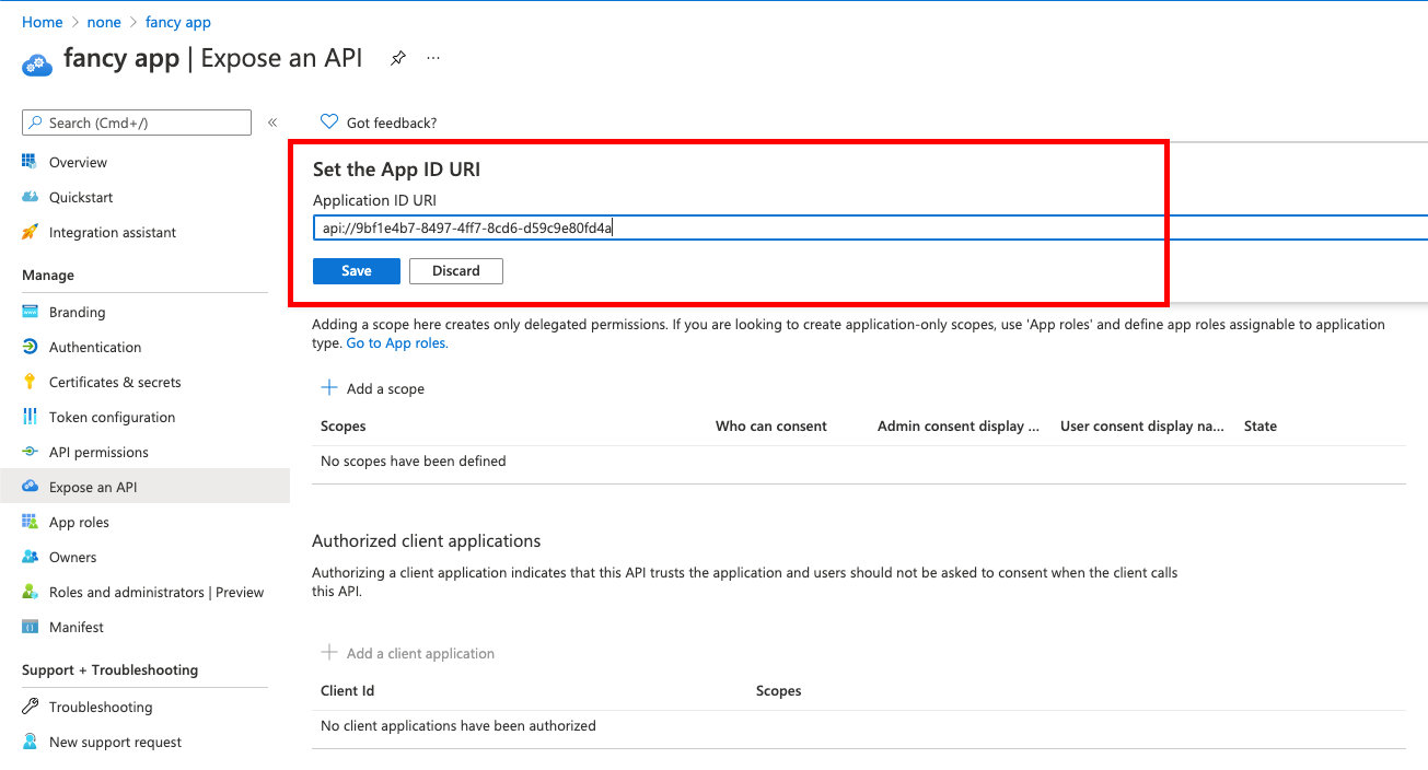 app id uri ms azure ad