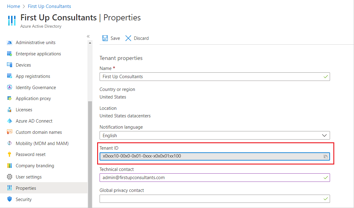 portal tenant id ms azure ad