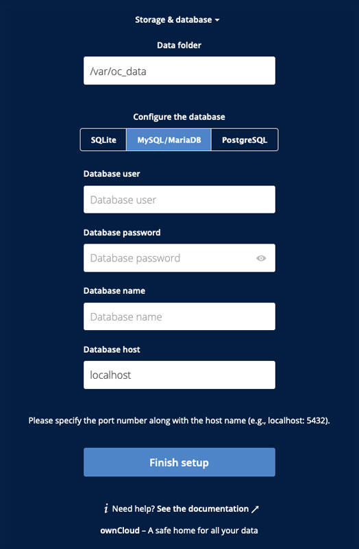 Installation Configuration Options