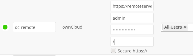 Webdav configuration form