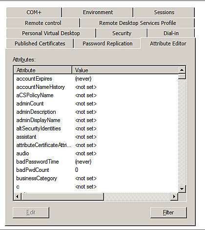 Active Directory Attribute editor