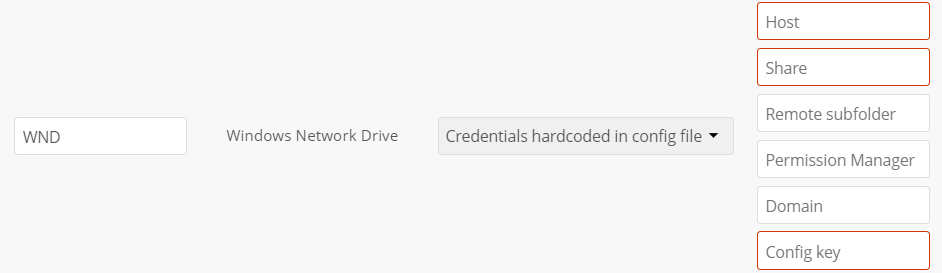 WND mountpoint and hardcoded credentials