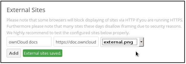 CExternal Sites