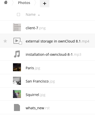 Thumbnails of Various Image and Audio/Video Files.