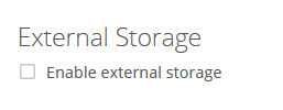 Enable external Storage