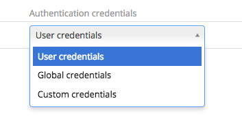 Selecting auth credentials.