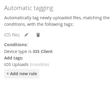 Automatic tagging
